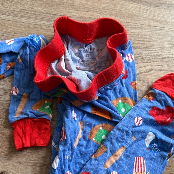 Little Sleepies Baseball Pajamas 4T - Picture 4 of 4